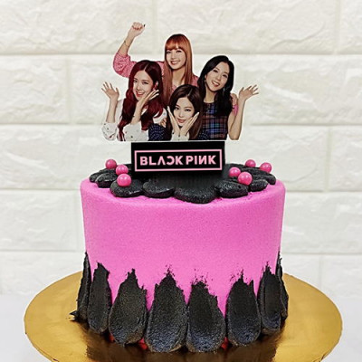 Blackpink Buttercream Cake with Printed Topper 