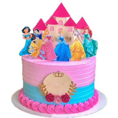 Disney Princesses Cake with Printed Topper 