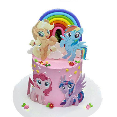 My Little Pony Cake with Printed Topper 