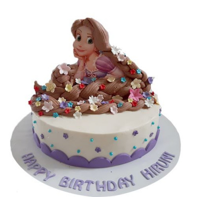 Rapunzel Theme Birthday Cake 