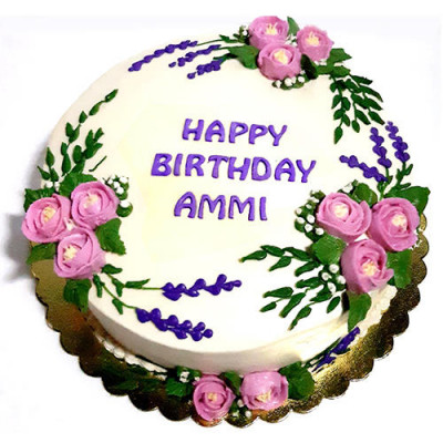 Buttercream Roses Birthday Cake for Amma