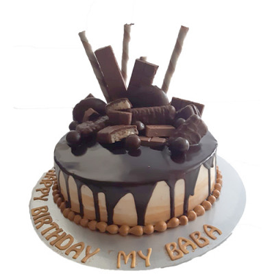 Chocolate Cream Cake with Loaded Chocolates