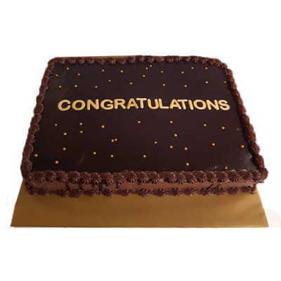Congratulations Chocolate Cream Cake