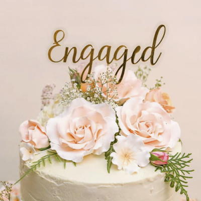 Rustic Themed Wedding/Engagement Cake 