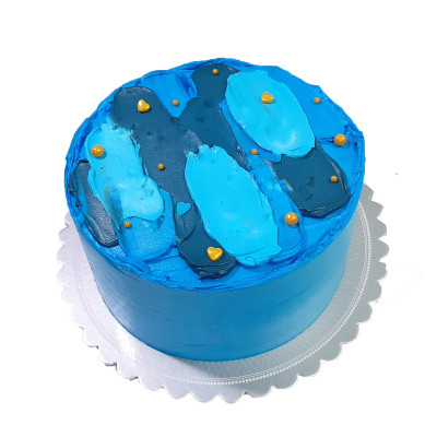 Minimalist Cake - Blue Shades Pastel Colors