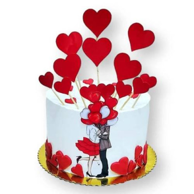 Hearts Love Cake