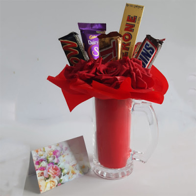 Chocolate Surprise in a Beer Mug - Love Red Theme