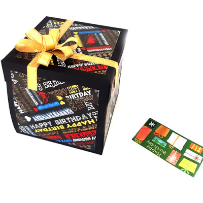 Explosion Gift Box with Chocolates - Birthday theme