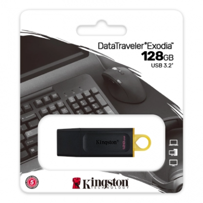 Kingston DataTraveler Exodia 128GB USB 3.2 Flash Drive Pen Drive