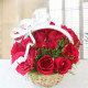 Red  Roses in a Basket