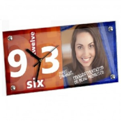 Personalized Table Clock, Rectangle Photo Clock BL 28