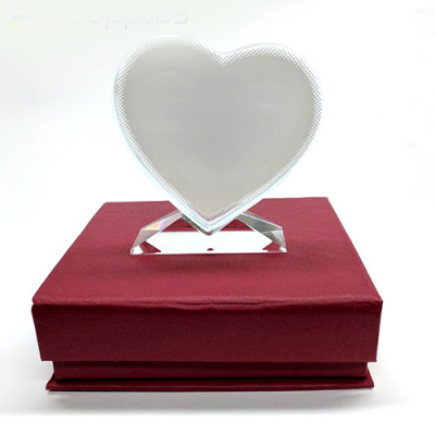 Heart Shaped  Personalised Crystal Trophy - BXP13