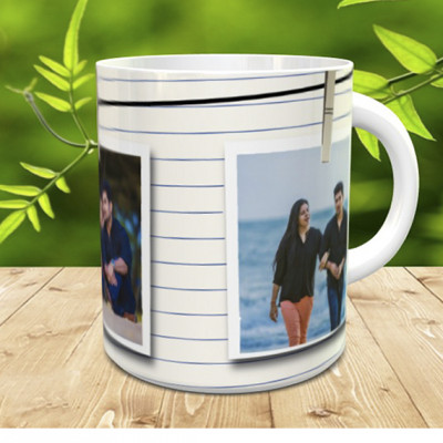 Personalized Hanging Mug with 3 Images