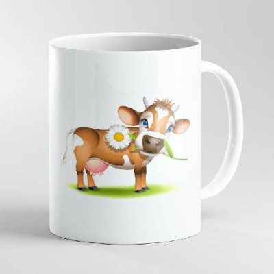Personalized Animal Photo Mug - Cow