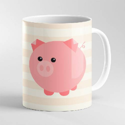 Personalized Animal Photo Mug - Pig