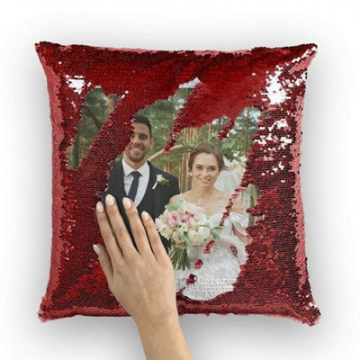 Reversible Sequin Personalized Cushion Throw Pillow