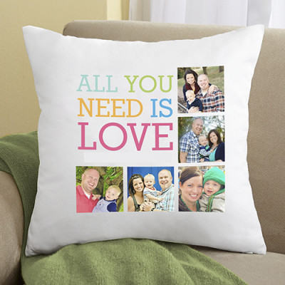 All You Need is Love - Personalized Cushion Throw Pillow 