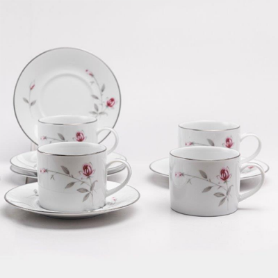 Dankotuwa Porcelain Lasting Rose 12 Pcs Tea Set