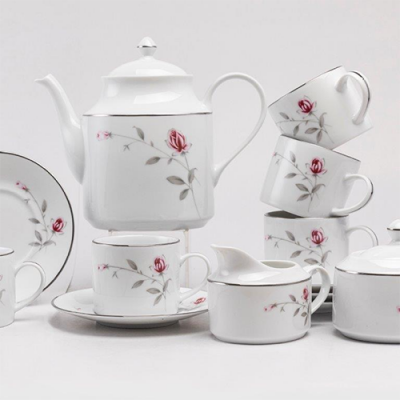 Dankotuwa Porcelain Lasting Rose 17 Pcs Tea Set