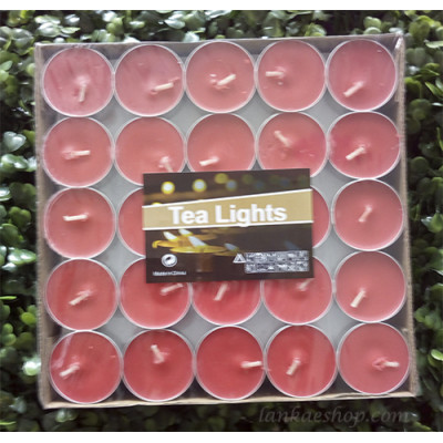 Tea Light Candles Red - 50 Pack