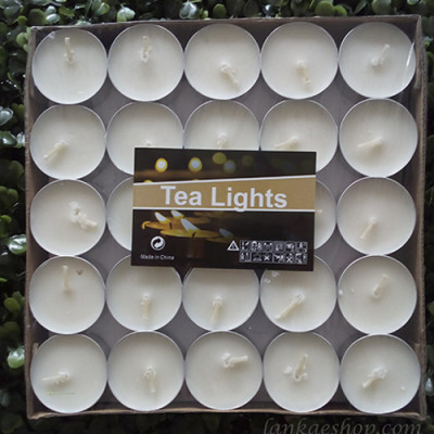 Tea Light Candles White - 50 Pack