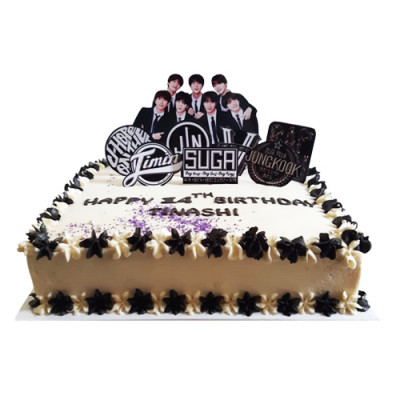 BTS Themed Cake with Logos