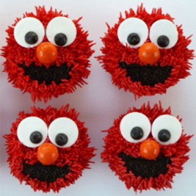 Elmo Cupcakes 