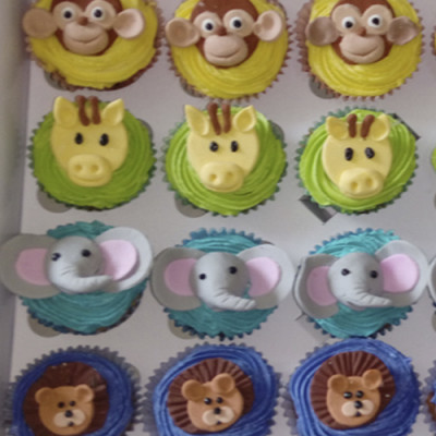Animal Theme Cupcakes for Kids Birthday