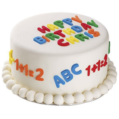 ABC and 123 Birthday Cake