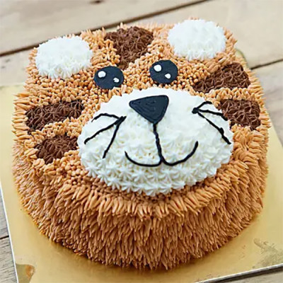 Adorable Lion Face Cake