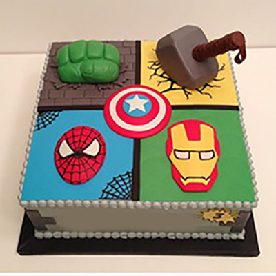 Avengers Super Heroes Cake