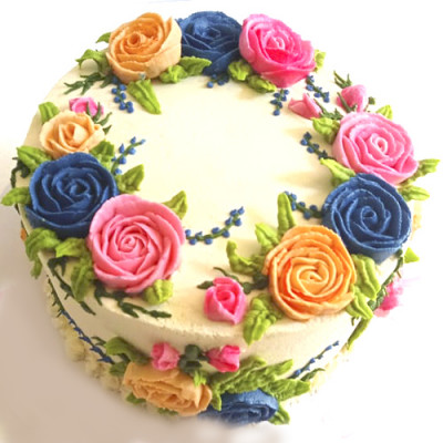 Buttercream Roses Cake 