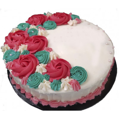 Buttercream Rosette Cake 