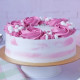 Pink and White Butter Cream Rose Cake