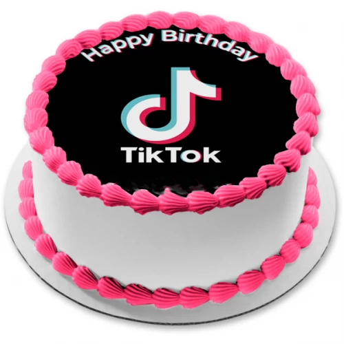 Tik Tok  Themed Birthday Cake