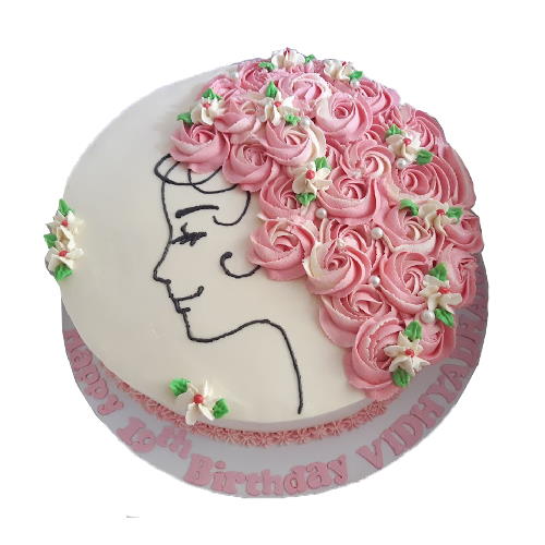 Pretty girl themed cake