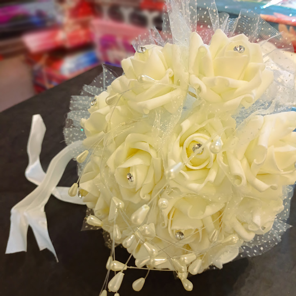 Wedding Bridal Bouquet with Artificial Foam Roses