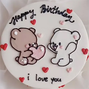 Bear Couple Mini Cake