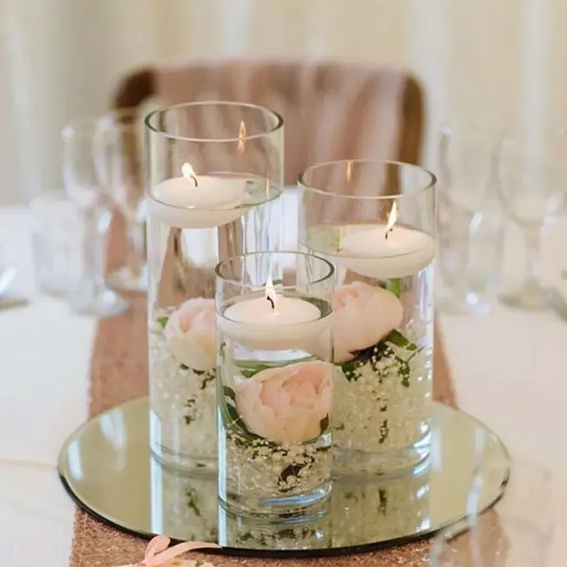 The crystal-clear glass allows the natural colors and textures of your arrangements to take center stage.