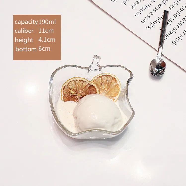 This Apple-Shaped Dessert Glass Bowl Set (6 Pcs) is the perfect way to add a touch of fun and style to your dessert table