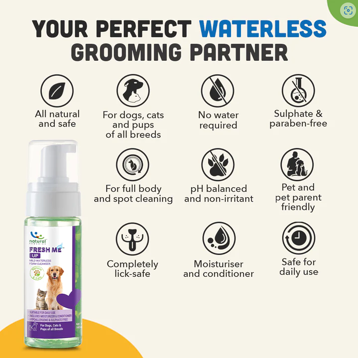 The waterless formula means no messy rinsing or soaking.