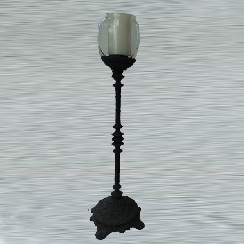 Tall Hurricane Glass Candle Holder