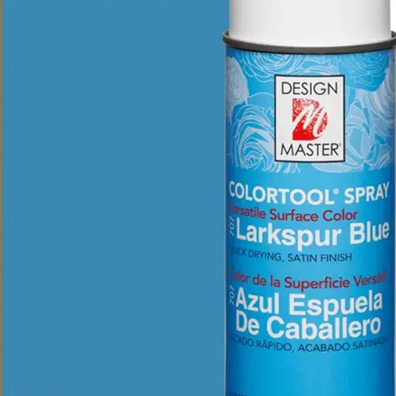Design Master in Larkspur Blue is a professional-grade, lacquer-based spray paint designed to bring a beautiful, satin-finish color to a wide range of surfaces.