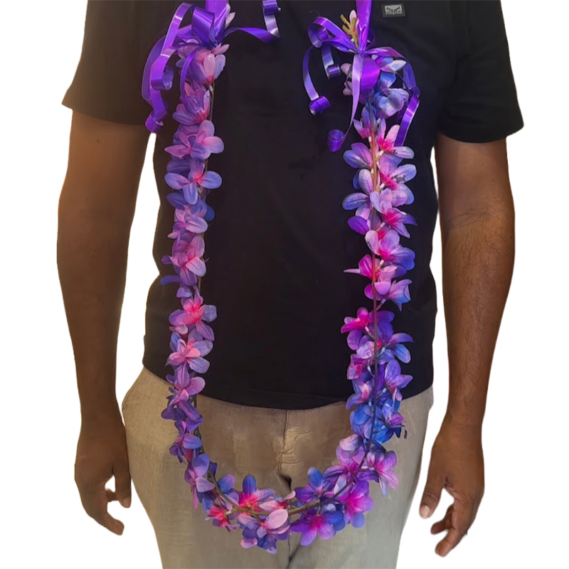 Artificial orchid garland